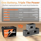 12V 314Ah LiFePO4 Lithium Battery 4019Wh 15000+ Deep Cycle Low Temp Cut-Off Rechargeable RV Battery Perfect for Off Grid Applications Camping Marine Boat Solar System