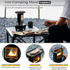 Iron Camping Stove FLAMENCO Paraffin Oil Lamp Stove Utility Kerosene Cooker Stove Outdoor Campfire Portable Burner Winter Camping Bushcraft Heater Warmer Multipurpose