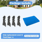 10×10FT Canopy Tent Replacement Top, Instant Pop Up Canopy Straight Leg Replacement Cover for Outdoor Garden Picnic, Camping(Blue, 10x10FT)
