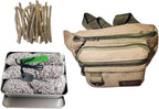 Magnesium Fire Starter Kit with Ferro Rod – Emergency Survival Gear with 12 Bags 99% Pure Magnesium + Waist Bag Waterproof Tin for Camping, Hiking, Bushcraft