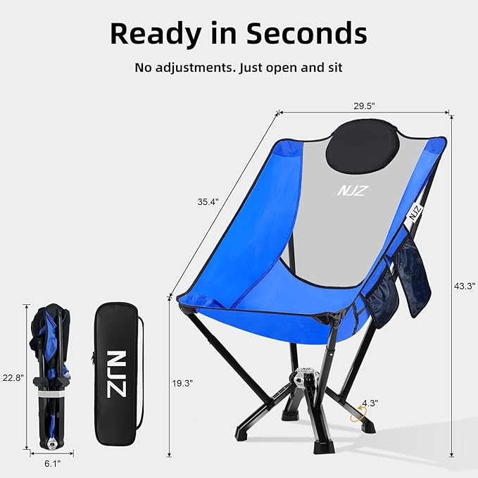 High-Back Folding Chair for Indoor & Outdoor Use — Comfortable High-Back Support, Easy One-Piece Setup, Stable Aluminum Frame, Portable Chair for Backyard, Camping & Everyday Relaxation