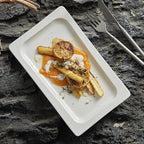 Camping Plates Creative Ceramic Hotel Tableware Household Dish Rectangular Western Food Decorative Plate