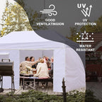 Eurmax USA Full Zippered Walls for 10 x 20 Easy Pop Up Canopy Tent,Enclosure Sidewall Kit with Roller Up Mesh Window and Door 4 Walls ONLY,NOT Including Frame and Top (Grey)