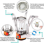 Portable Camping Stove Backpacking Stove, Specialized Hiking Stove Camping Stove with Piezo Ignition Stable Support Wind-Resistance, Camp Stove for Outdoor cooking Camping Hiking Adventure Cooking