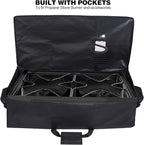 REDCAMP Camp Stove Burner Carry Bag for 2 Burner Stove, Large Stove Carry Case for Double Burner Stove Gas Grill Accessories, 34.5" L x 9" W x 16.5" H