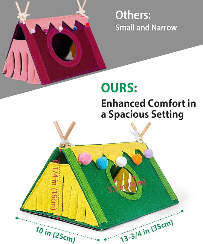 Guinea Pig Hideout, Small Animal Houses and Habitats, Guinea Pig Tent Tunnel Cages for Guinea Pigs, Hamster, Rats, Bunny and Other Small Animals, Guinea Pig Cages Accessories Tube Toys