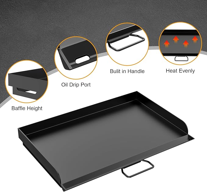 AJinTeby 16" x 24" Flat Top Griddle for Camp Chef Stove, 16 inch 2 Burner Fry Griddle Top for Camp Chef Tahoe, Expedition 3X, Big Gas Grill 16, Replacement for Camp Chef SG90 Griddle
