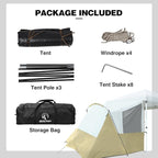 REDCAMP Canopy Camping Tent for Pop Up Canopy Tent, Inner Tent Converts Straight Leg 10'x10' or 10'x20' Canopy into Camping Tent, Fits 4-6 Person(Frame/Shelter NOT Included)