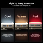BougeRV Movable Area Light, Rechargeable Camping Lantern, 3200mAh Portable Camping Light, IP65 Waterproof, Camp Lamp for Tent, Power Outages, Emergency, Outdoor(Khaki)