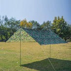 Sail Sun Canopy Camouflage, 57IN Camping Tarp Canopy Waterproof Shade Tent Portable Multifunctional Backpacking Tarp Canopy Waterproof Protection Heavy Duty Shade for Outdoor BBQ Traveling