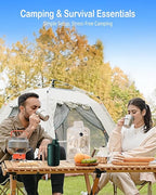 Portable Water filetr Camping Dual 0.01 Micron Water Filtration System for Outdoor Backpacking, Hiking, Emergency - Dual Filters Version - Green