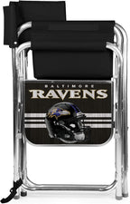 Picnic TIME NFL Unisex-Adult NFL Sports Chair with Side Table, Beach Chair, Camp Chair for Adults