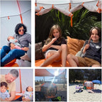 Beach Pop Up Tent & Sun Shelter - 5 Sec Setup | Adjustable Sunshade, Nano Water/Mosquito Proof UPF 50+ | for Camping, Picnic, Sports, Concert Set w/Storage