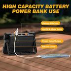 120W Solar Rechargeable Work Light, 144 LED 10000LM Led Work Light with 4 Modes, Portable Flood Light with Stand, IP66 Waterproof Outdoor Working Light for Emergency Mechanic Camping Repair (Black)
