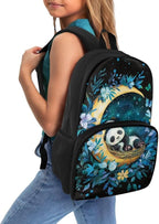 Panda Butterfly Moon Hiking Picnic Cooler Backpack for Teens Men Women lementary Students Knapsack Primary Middle High School Bookbag Outdoor Laptop Bag All In One Backpack Meal Bag