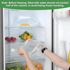 20Pcs 1.3Gallon Collapsibles Water Container Bag Bulk, Emergency Container Carrier Water Bottles, Freezable Waters Storage Jug, BPA Free Food Grade Clear Plastic for Outdoor Camping Riding