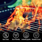 HGD Fire Starter, 64 Mini Square, Natural Fire Starters for BBQ, Campfire, Fireplace, Charcoal, Wood Stove, Chimney, Fire Pit, Grill, Smoker, Indoor Outdoor Use