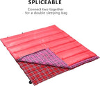 BISINNA Cotton Flannel Sleeping Bag for Adults Backpacking Camping Sleeping Bag 3 Season Envelope Sleeping Bags for Hiking