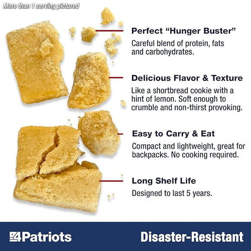 4Patriots Emergency Food Bars: Non-Perishable S.O.S Ration Designed to Last 5 Years, 9 Servings