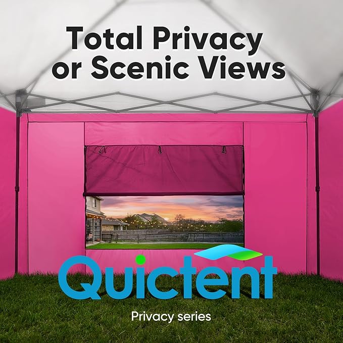 Quictent 10x20 Pop up Canopy with Sidewalls Easy up Canopy Tent Instant Shelter with Windows for Outdoor Event Party