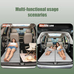Car Air Mattress Upgrade from Non-Inflatable Foldable Mattress, 75.6"x51.2" Car Bed with Storage Bag, Portable Thickened Sleeping Mattress for Camping, Travel, Beach, Fits Most SUVs (Gray)