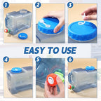 2 Pack 3.2 Gallon Water Container with Spigot Portable Water Tank for Camping No Leakage Watering Dispenser Jug with Tap for Road Trips Outdoor Hiking Emergency Storage Vehicle Picnic Home