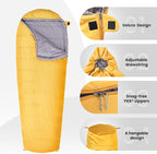 OneTigris Bushcrafter’s Sleeping Bags, Mummy Sleeping Bag for Camping Hiking Backpacking, Survival Gear