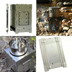 Firebox Bushcraft Camp Stove Kit - Wood Burning/Multi Fuel - Collapsible/Folding - Portable Campfire - Model Gen 2 5 inch / G2-5" Stainless Steel Camping Stove