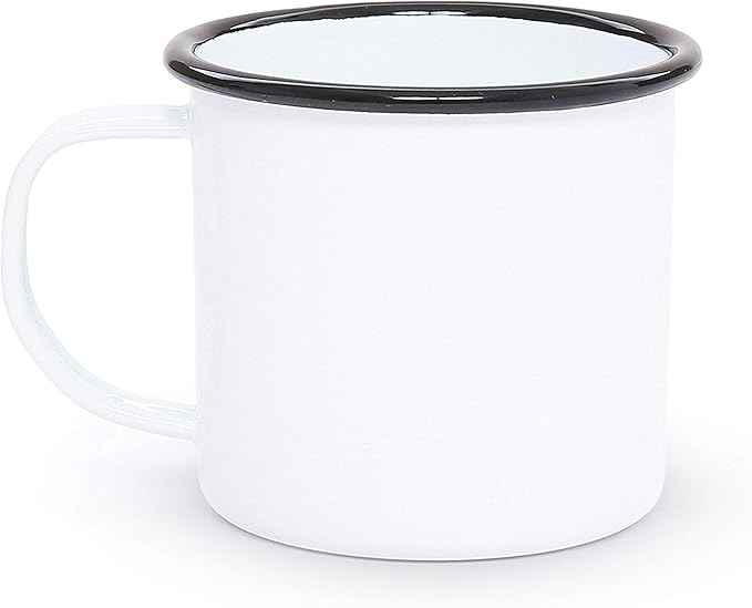 Enamelware Starter Set, 16 piece, Vintage White/Black
