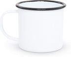 Enamelware Starter Set, 16 piece, Vintage White/Black