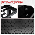 MusixiA Foldable Tailgate Table for Jeep Wrangler JL & JLU Wrangler JK & JKU(2007-2025) - Double-Layer Storage Cargo Shelf with Molle Panel, Aluminum Alloy