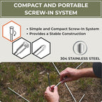 Tactiko Survival 33" Camping Tripod for Cooking - Stainless Steel Folding Stand, Adjustable Chain – Compact, Lightweight Outdoor Gear for Hanging Kettles, Pots & Percolators