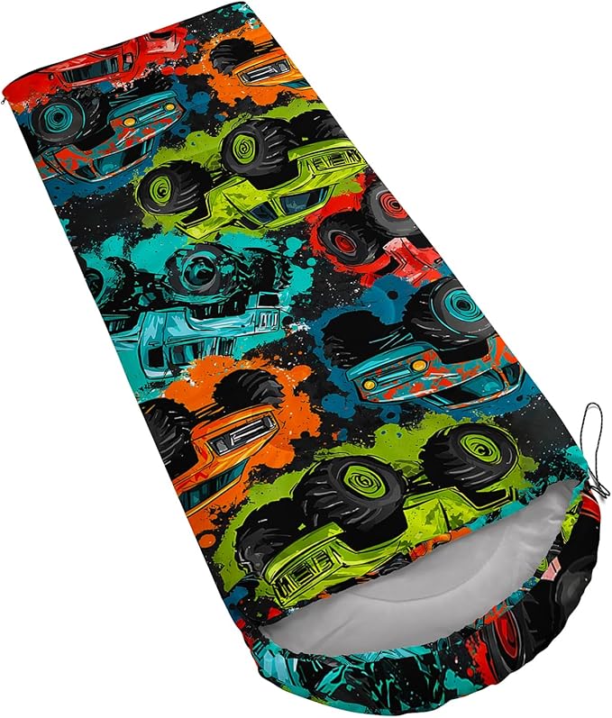 AILONEN Sports Basketball Sleeping Bag for Kids Boys,Warm and Cool Weather,Lightweight,Waterproof Backpacking,3D Galaxy Ball Print Sleeping Bag for Camping