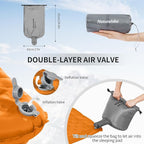 Naturehike Ultralight Insulated Sleeping Pad with R5.8, 3.2in Thickened Patchworkable Inflatable Double Sleeping Mat for Camping, Hiking, Climbing with Inflatable Bag