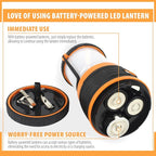 LED Camping Lantern, Battery Powered LED 1800LM, 4 Camping Lights Modes, Perfect Lantern Flashlight for Hurricane, Emergency Light, Storm, Power Outages, Survival Kits, Hiking, Fishing, Home and More