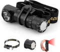 High Lumens LED Rechargeable Headlamp for Adults - Hard Hat Light Running Head Lamp Headlight with Red Light, Magnet, 180° Tilt, Detachable Flashlight & Headband, Outdoor, Emergency Use 1PC
