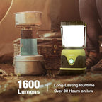 Lepro 1300LM LED Camping Lantern Rechargeable, 4 Light Modes, 3600mAh Power Bank, IPX4 Waterproof, Perfect Lantern Flashlight for Hurricane Emergency, Hiking, Home and More, USB Cable Included