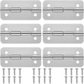 6 PCS Stainless Steel Cooler Hinges Replacement for Igloo Style Ice Chests, Camping Coolers Accessories with Screws, Fits Igloo Rectangular Coolers 25-165 Qt, Replaces Part #24005