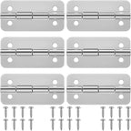 6 PCS Stainless Steel Cooler Hinges Replacement for Igloo Style Ice Chests, Camping Coolers Accessories with Screws, Fits Igloo Rectangular Coolers 25-165 Qt, Replaces Part #24005