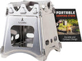 Portable Camping Stove Wood, Wood Stove Camping, Outdoor Compact Campfire, Survival Cooking Gear, Backpacking Stoves, Emergency Backpack Stoves, Hiking Burner, Foldable with Nylon Case