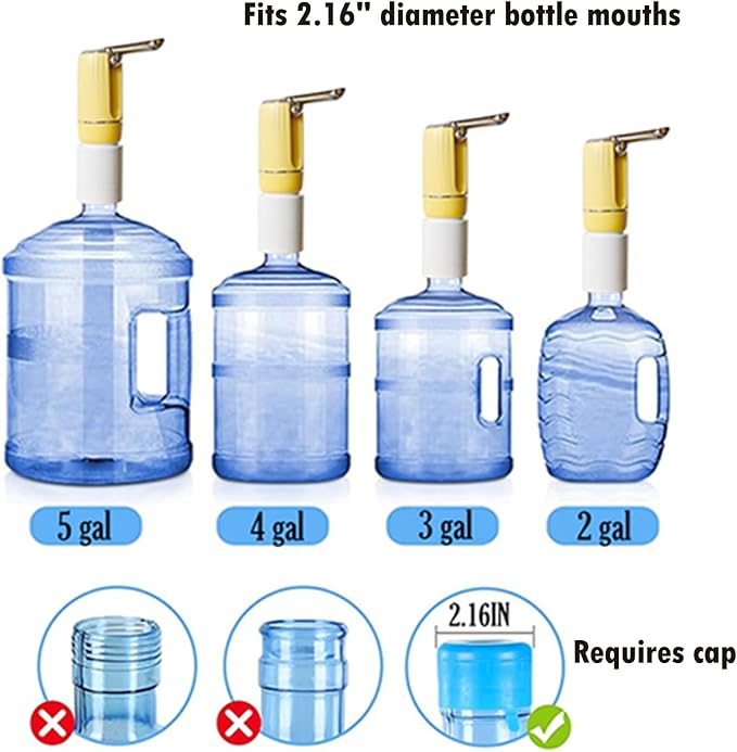 CoolWAY 2-5 Gallon Water Bottle Electric Folding Water Pump with Replaceable Filters - Portable Water Filter for Camping, Outdoor, Home and Office, Emergency Storage Bucket Filtration System