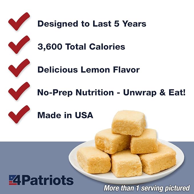 4Patriots 1-Week Survival Food Kits + Emergency Food Bars Bundle: 60 Long-Lasting Tasty Servings