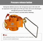 RULLINE Backpacking Fuel Transfer Device Gas Canister Refill Adapter, Portable Outdoor Gas Saver, Camping Canister Vent Valve（Gold）
