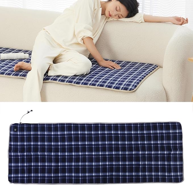 USB Heated Sleeping Bag Pad, Heated Sleeping Bag Liner with 5 Heating Zones 3 Temperature Levels for Cold Weather Camping Backpacking Hiking