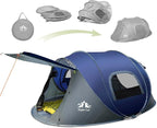 Night Cat Pop-up Camping Tent: 2 Person Tent Waterproof Instant Easy Setup Family Tent
