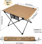 ONETIGRIS Foldable Camping Table, Lightweight Portable Table Sturdy & Quick Setup, Holds Up to 66 lbs, Perfect for Camping, Hiking, Backpacking, Picnic, Beach, Travel