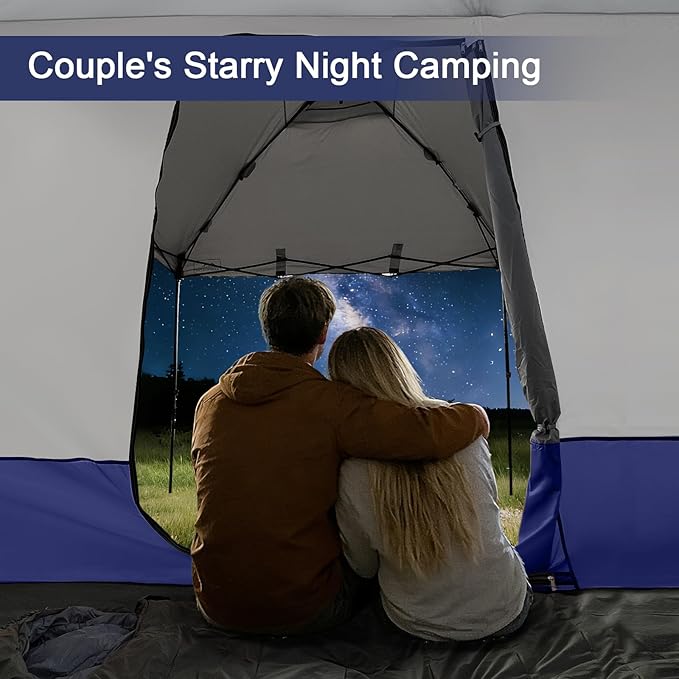 KAMPKEEPER Canopy Side Tent, Camping Canopy Tent for 10x10 Pop Up Canopies, Cube Tents, Gazebo Room Compatible with 10' Wide Canopies(Canopy Not Included)