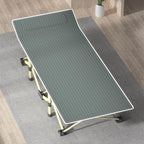 CHICIRIS Folding Camping Cots Portable Sleeping Cot Lightweight Camping Beds for Outdoor Living Rooms, Steel Navy Blue 190 * 67 * 30cm (Dark Green)