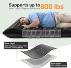 KASBAH Double Inflatable Camping Sleeping Pad,Thick 6 inch 2 Person Ultralight Sleeping Mat with Built-in Foot Pump and Pillow,Camping Essentials for Hiking,Backpacking,Traveling, Tent