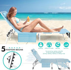 ABORON Patio Lounge Chair, Folding Guest Bed Cot for Adults, 500LB Heavy-Duty Capacity, Portable Extra Bed with Comfort Mat, Quick Fold Design for Indoor Guest Stays & Temporary Use